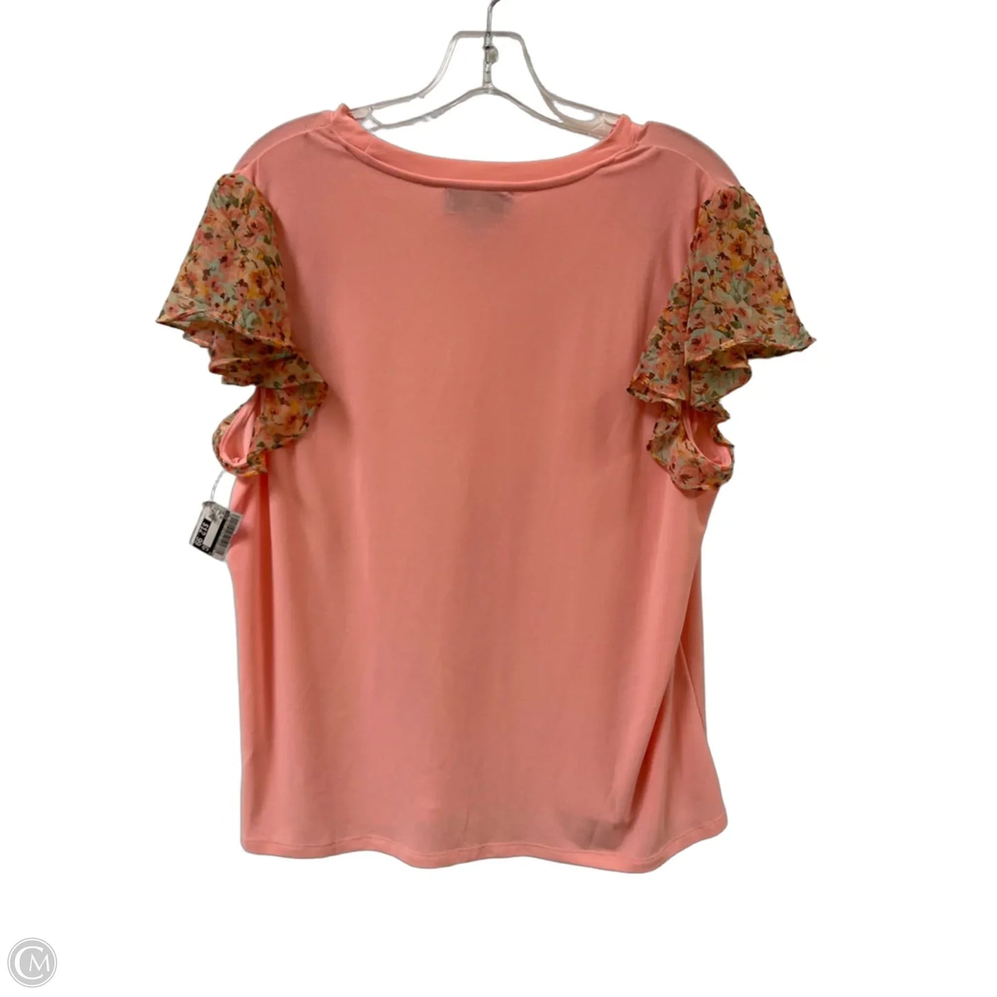 Top Short Sleeve By Cece In Coral, Size: Xl