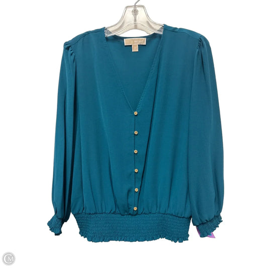 Top Long Sleeve By Michael By Michael Kors In Teal, Size: Xl