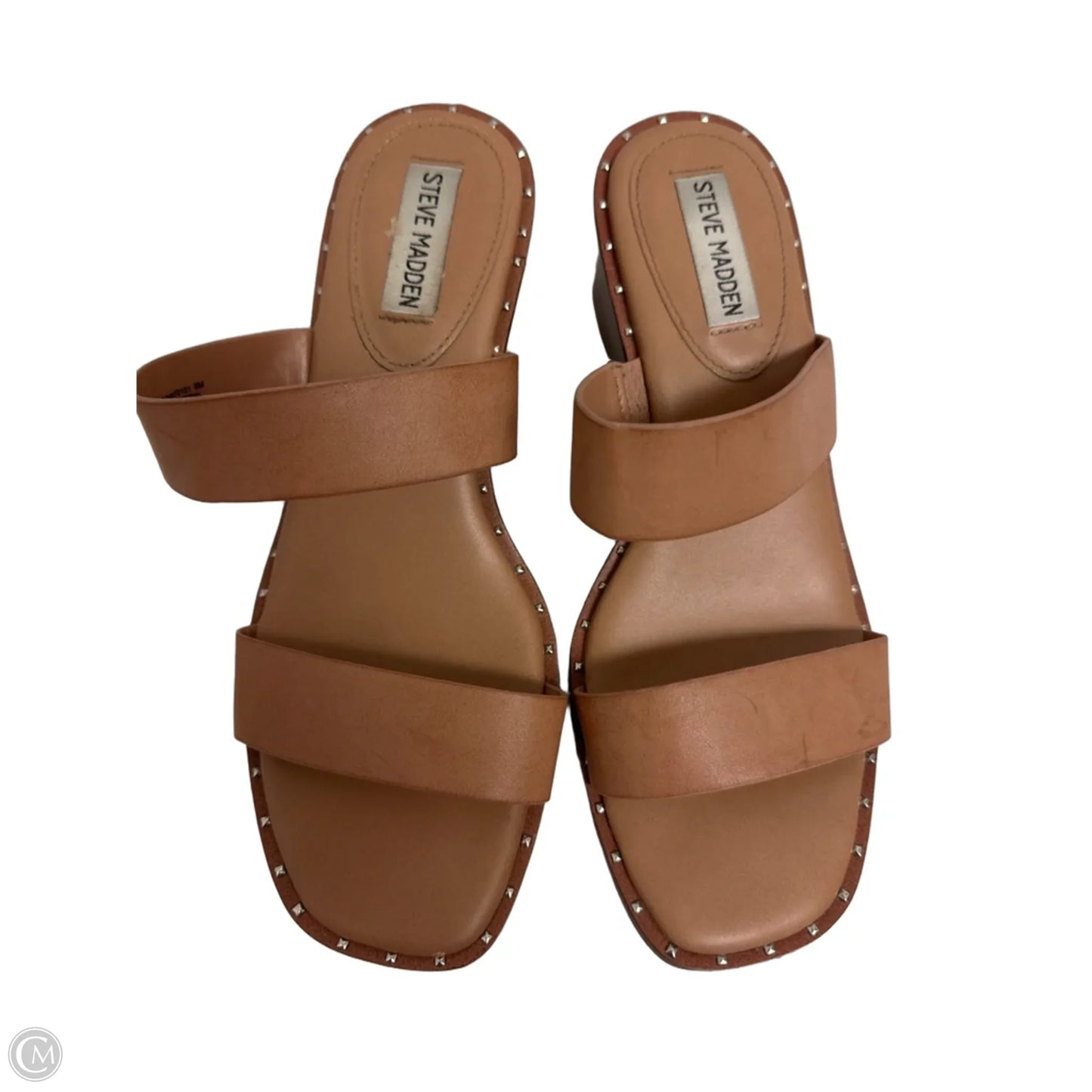 Sandals Heels Wedge By Steve Madden In Brown, Size: 9