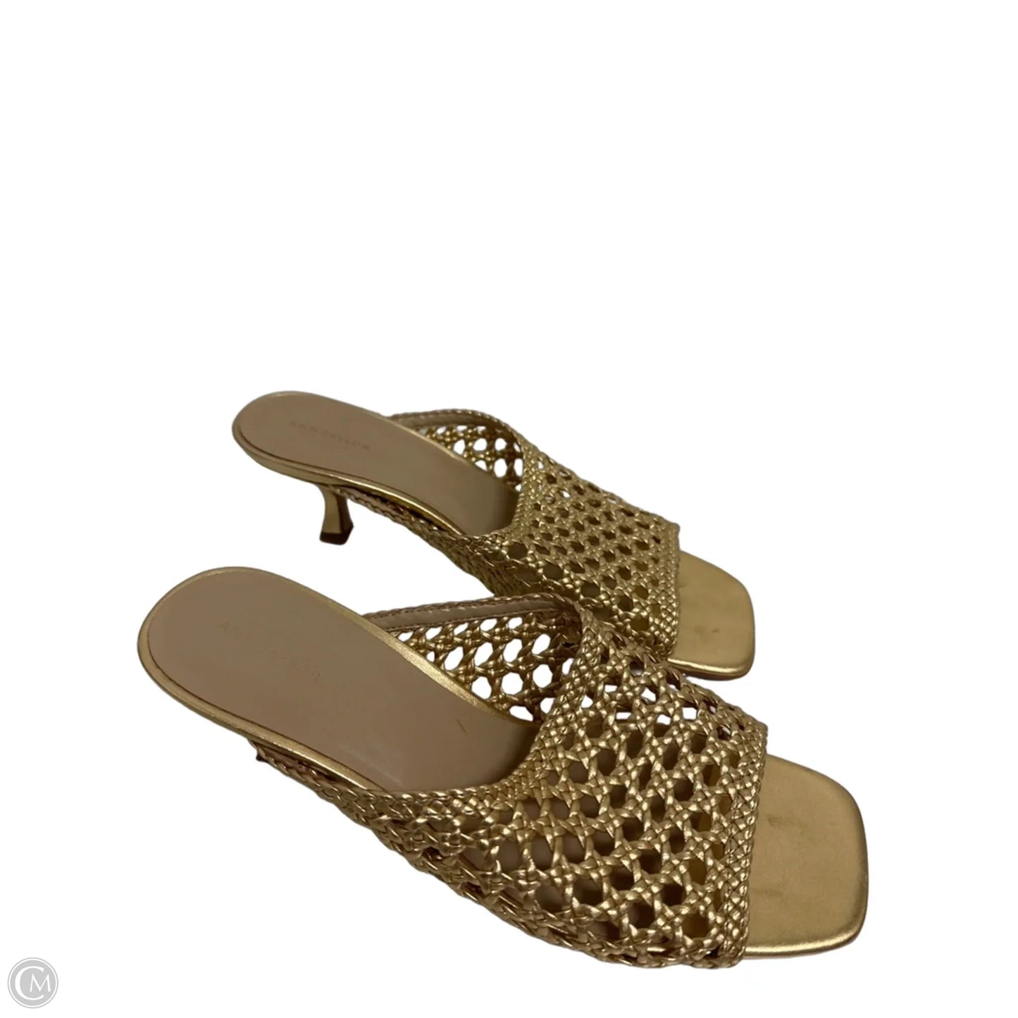 Shoes Heels Kitten By Ann Taylor In Gold, Size: 9