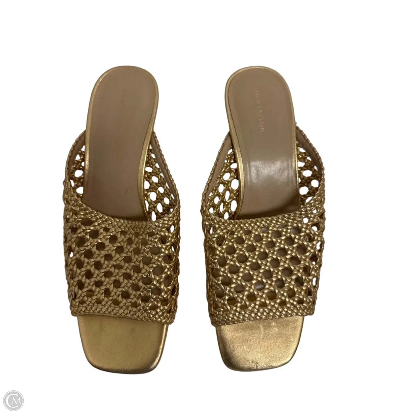 Shoes Heels Kitten By Ann Taylor In Gold, Size: 9