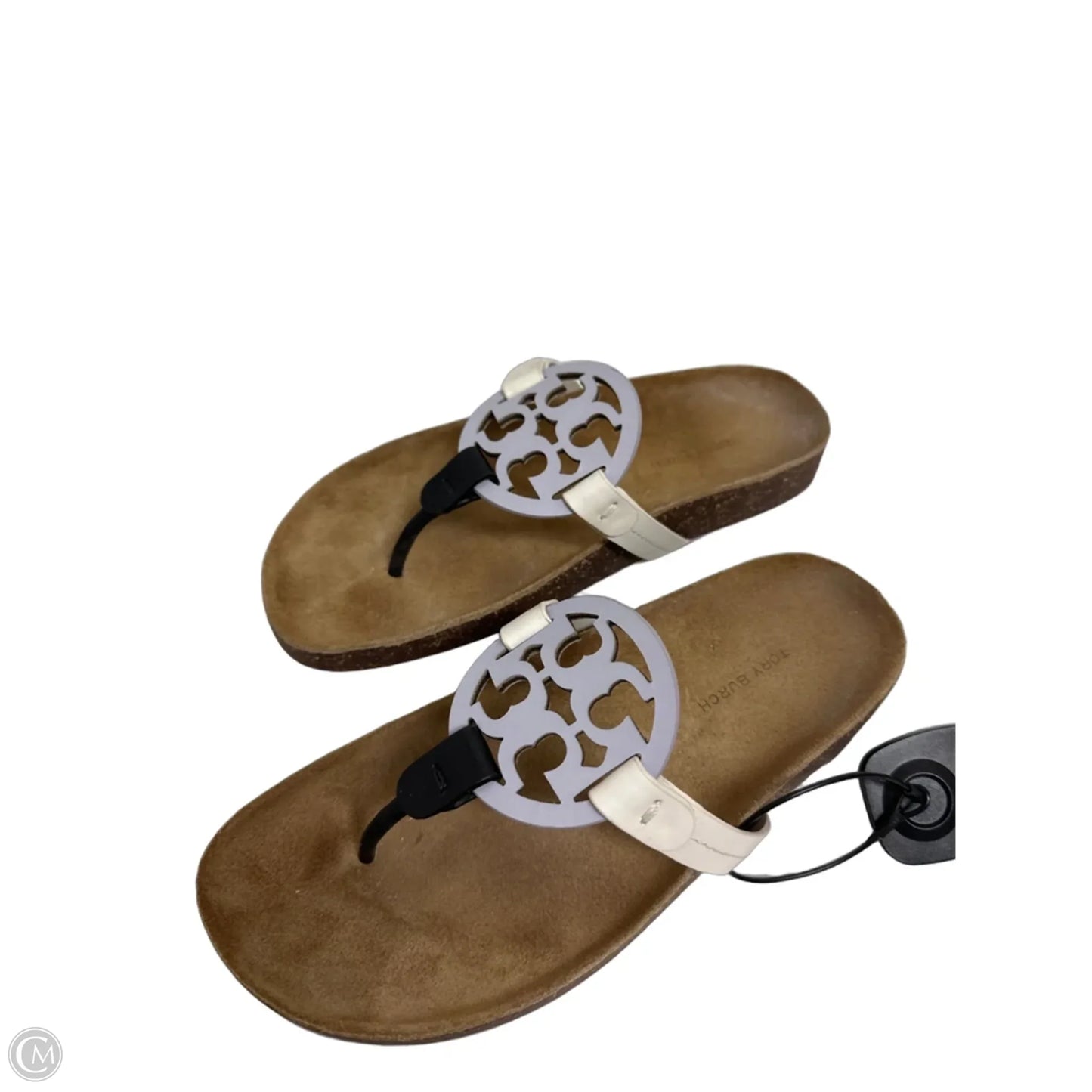 Sandals Designer By Tory Burch In Purple & White, Size: 6.5