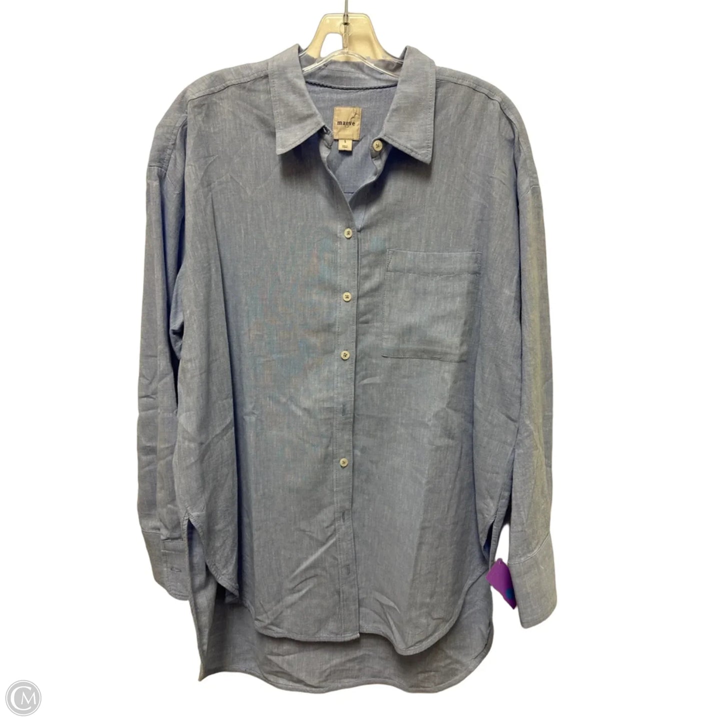 Tunic Long Sleeve By Maeve In Blue, Size: S