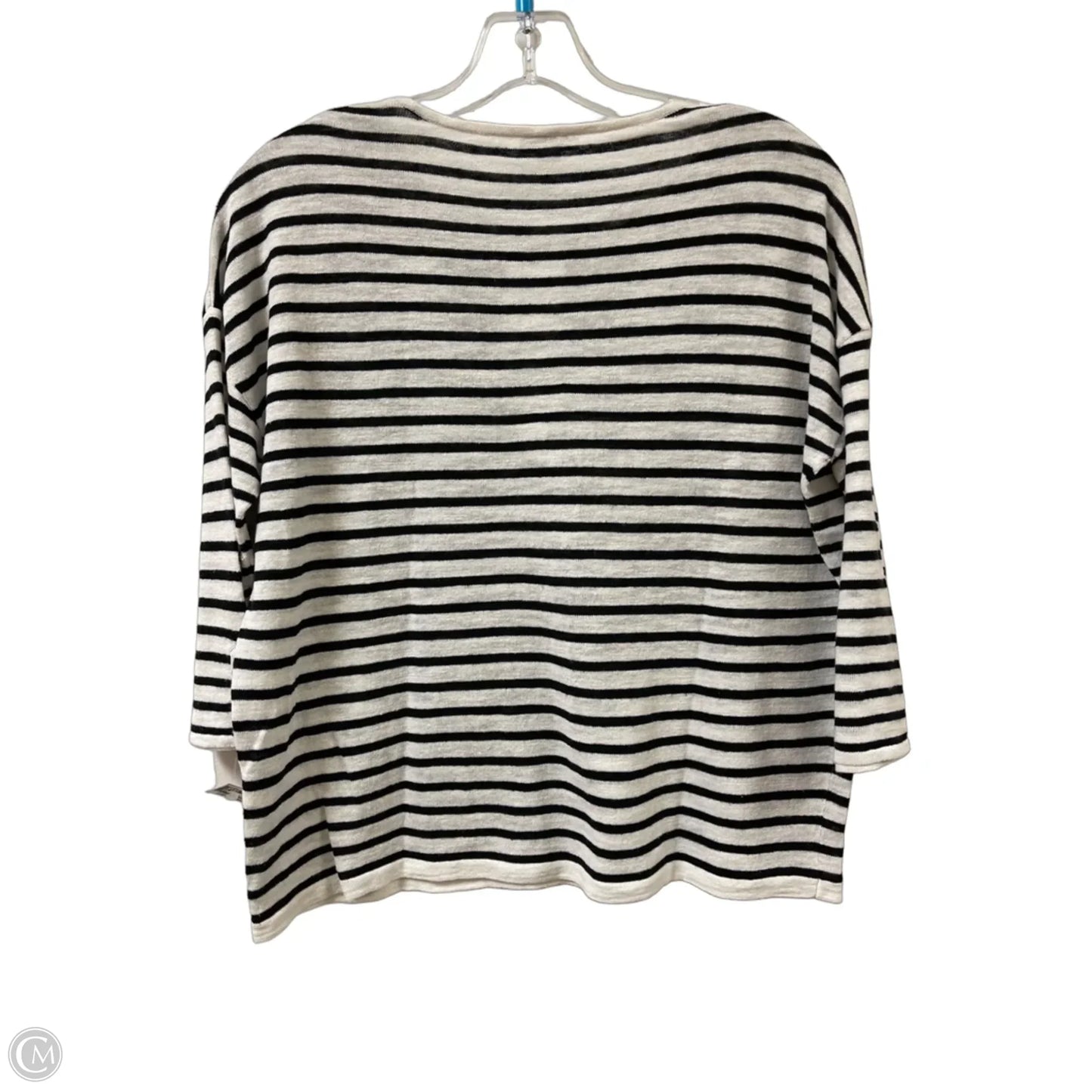 Top Long Sleeve By J. Jill In Black & White, Size: Sp