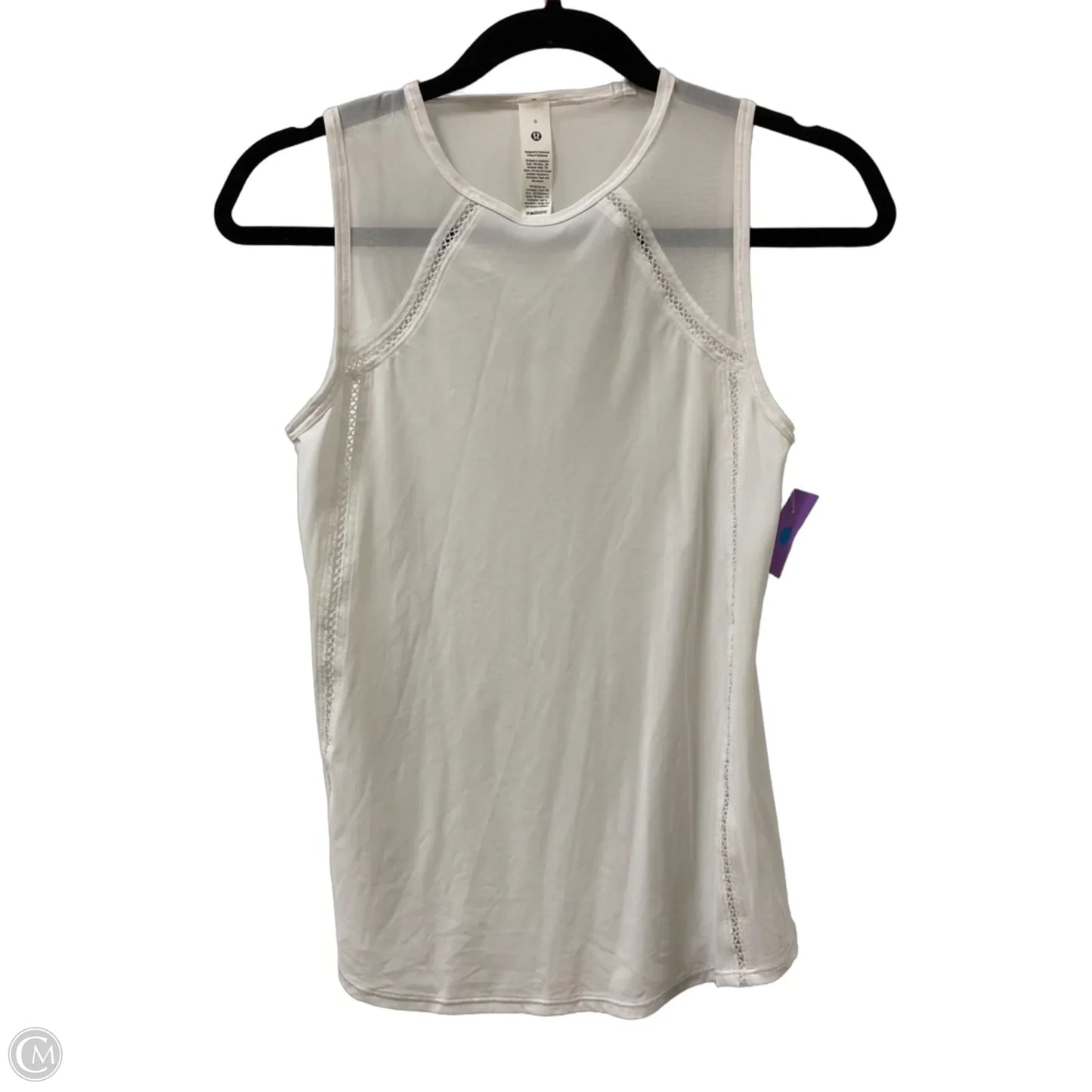 Athletic Tank Top By Lululemon In White, Size: Xs