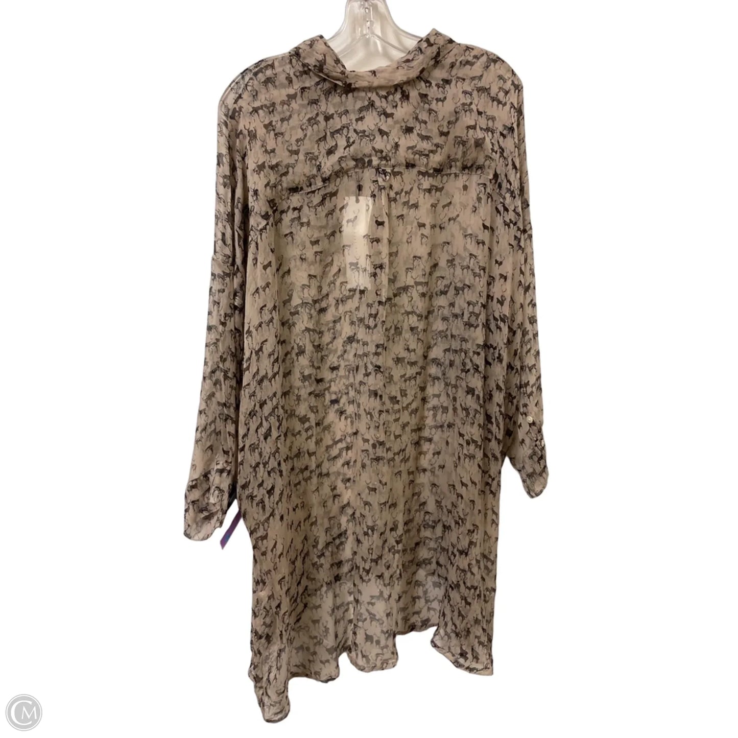 Tunic Long Sleeve By Cma In Brown, Size: Osfm