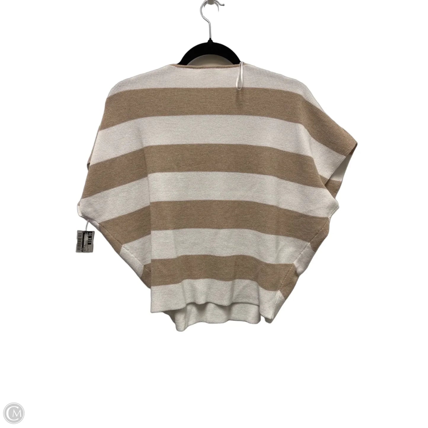 Sweater Short Sleeve By Cyrus In Brown & Cream, Size: S