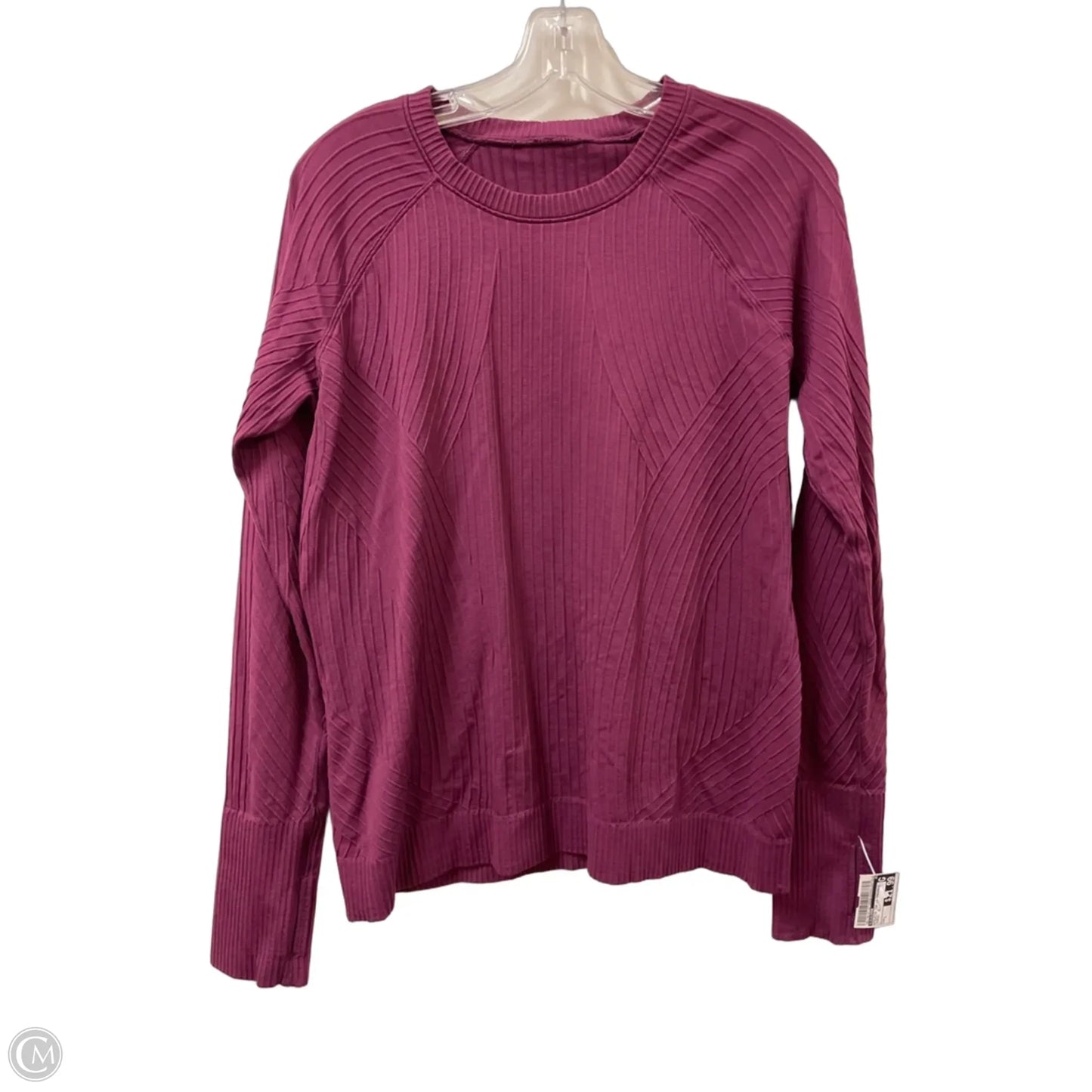 Athletic Top Long Sleeve Crewneck By Lululemon In Purple, Size: L