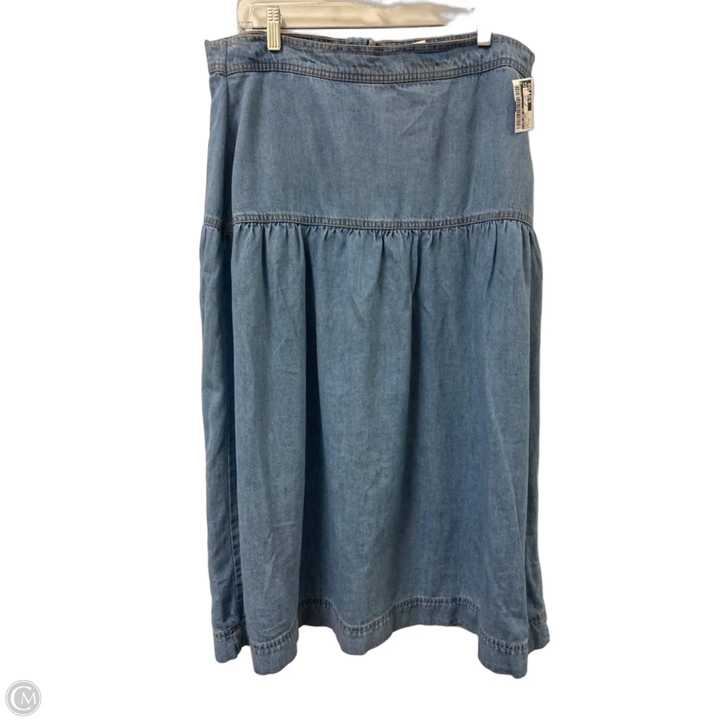 Skirt Maxi By Time And Tru In Blue Denim, Size: 18