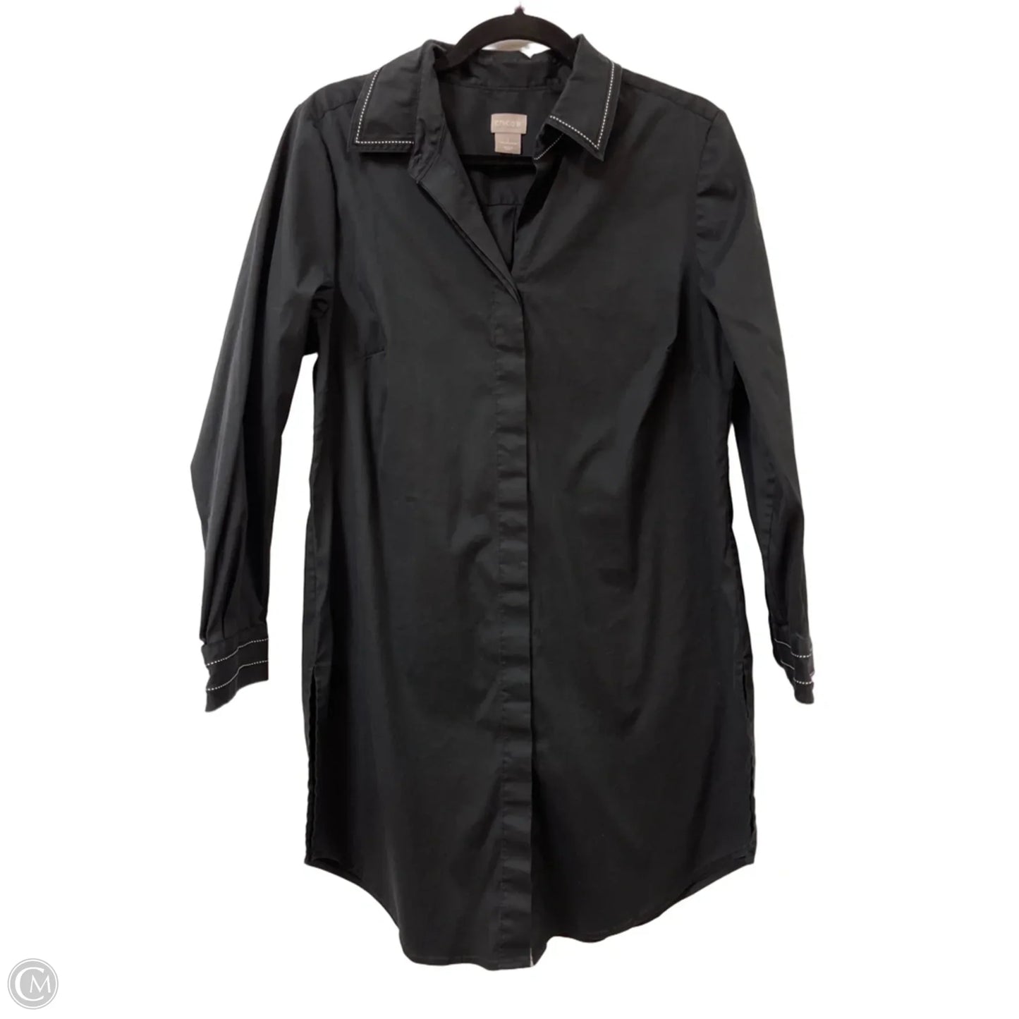 Dress Casual Midi By Chicos In Black, Size: M