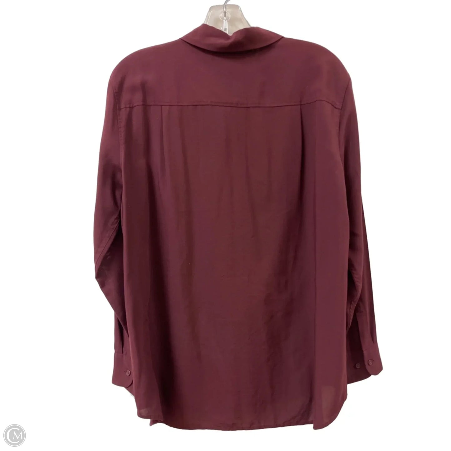 Blouse Long Sleeve By Uniqlo In Red, Size: L