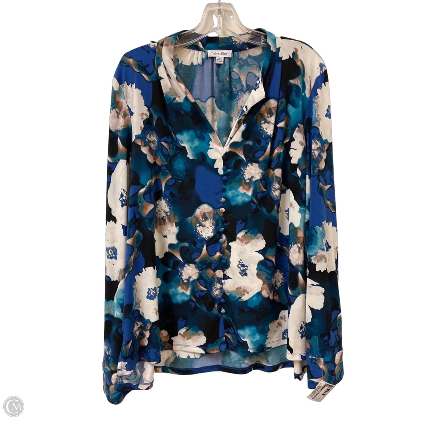 Top Long Sleeve By Calypso St Barth In Floral Print, Size: Xl
