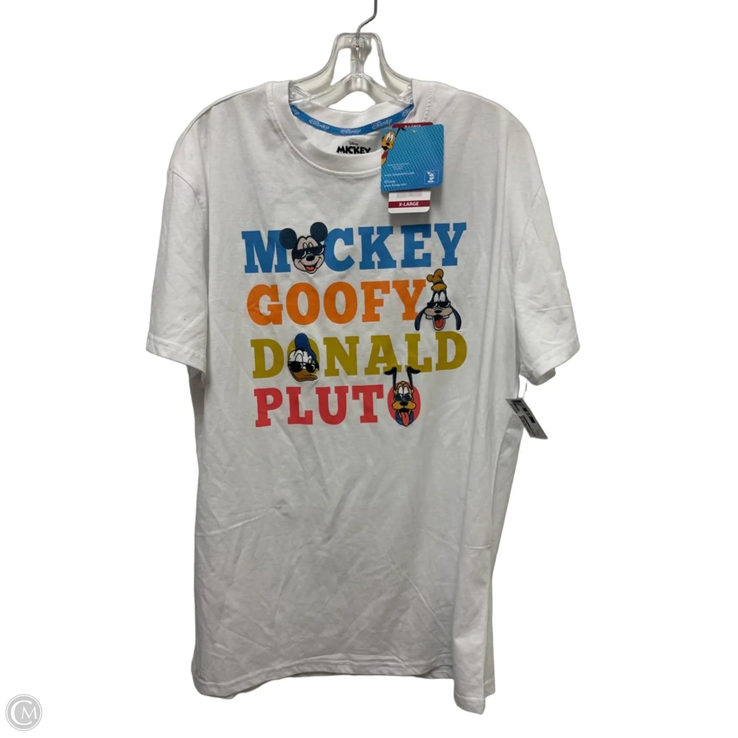 Top Short Sleeve By Disney In White, Size: Xl