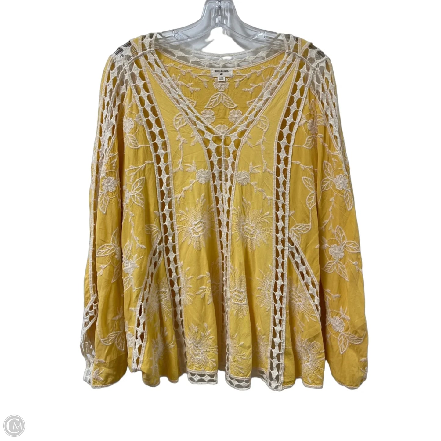 Shawl By World Market In Yellow, Size: Osfm