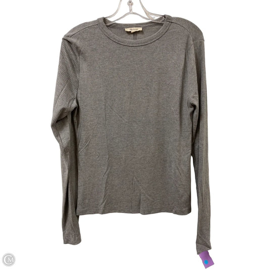 Top Long Sleeve By Madewell In Grey, Size: Xl