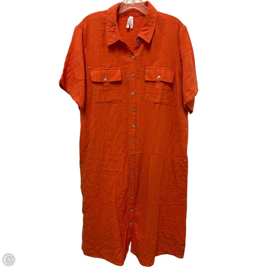 Dress Casual Maxi By Clothes Mentor In Orange, Size: 1x