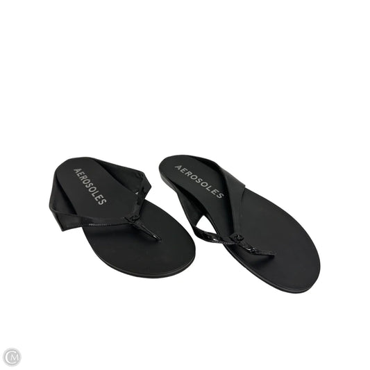 Sandals Flip Flops By Aerosoles In Black, Size: 11