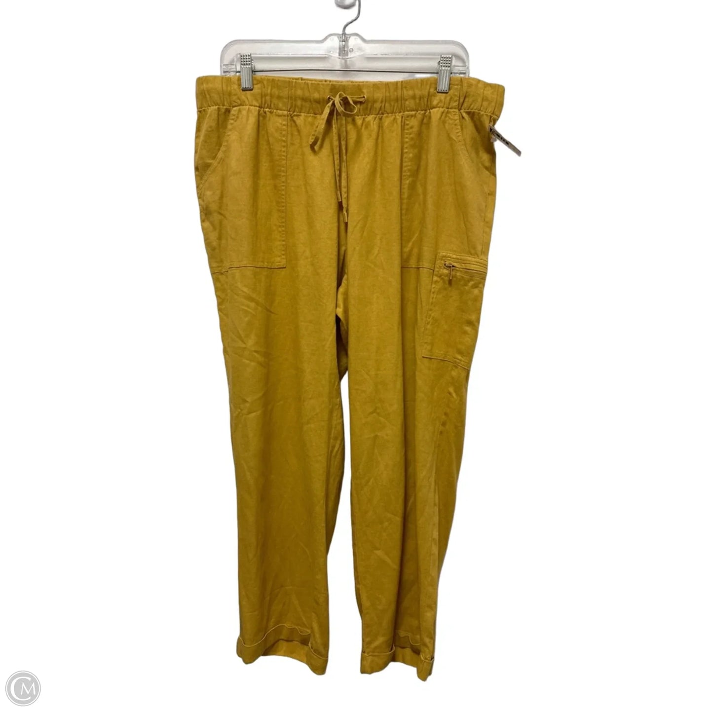 Pants Linen By Ellen Tracy In Yellow, Size: 12