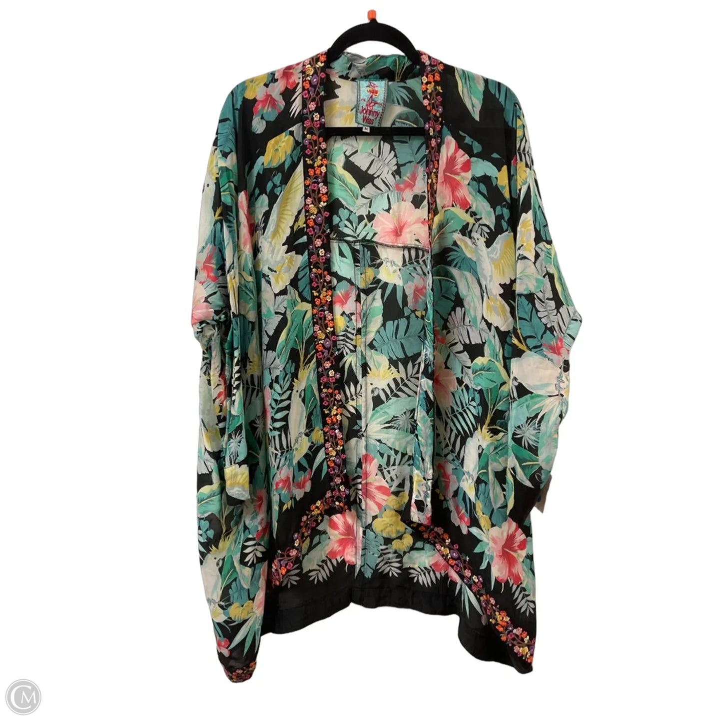 Kimono Designer By Johnny Was In Green, Size: M