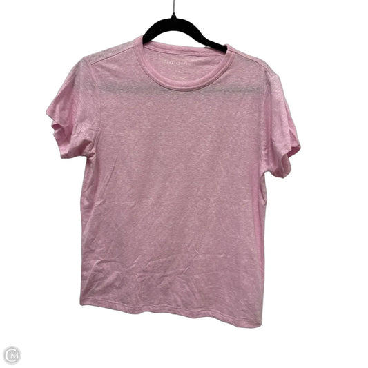 Top Short Sleeve By Free Assembly In Pink, Size: S