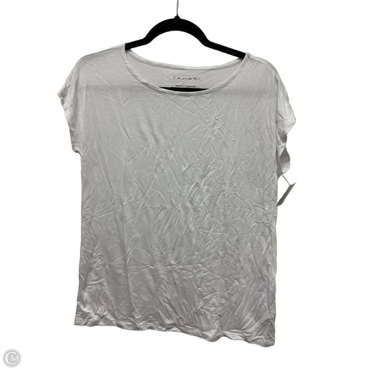 Top Short Sleeve By Tahari In White, Size: M