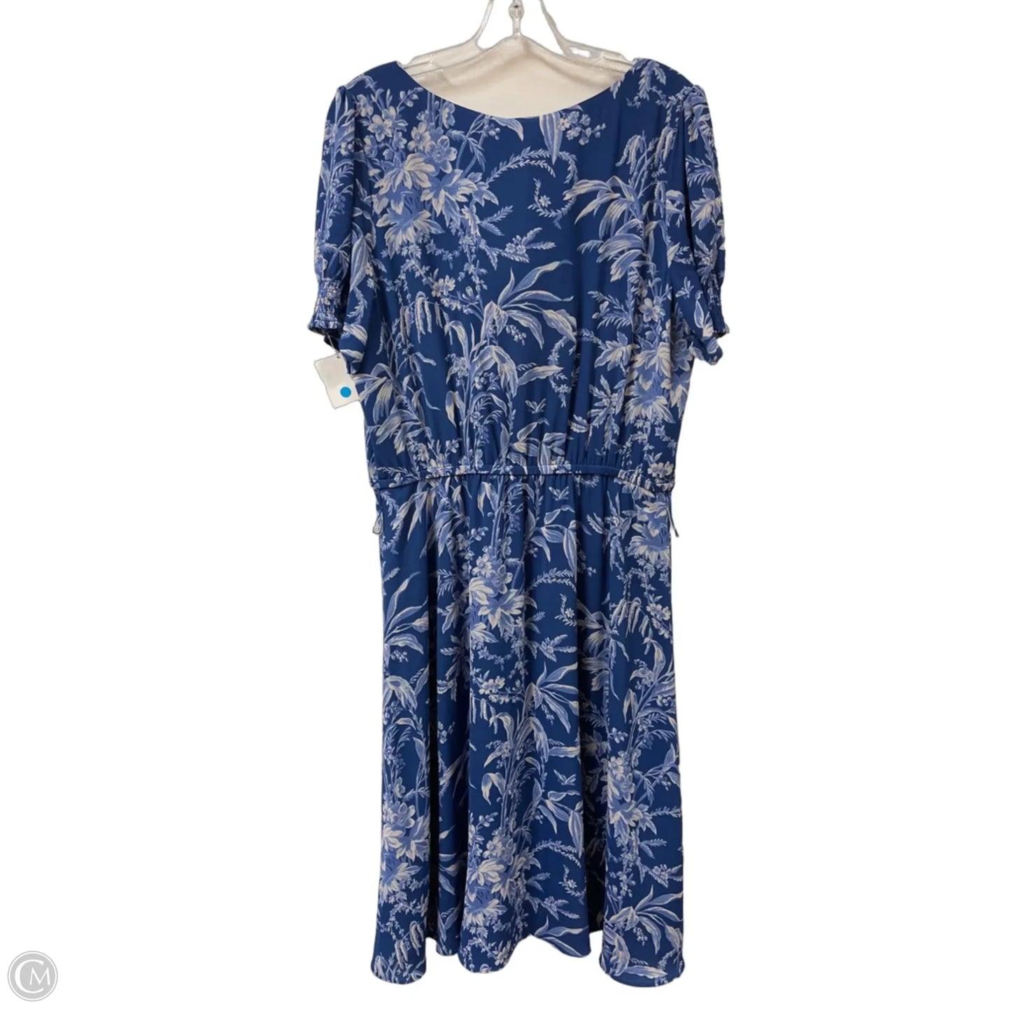 Dress Casual Midi By Talbots In Blue, Size: L