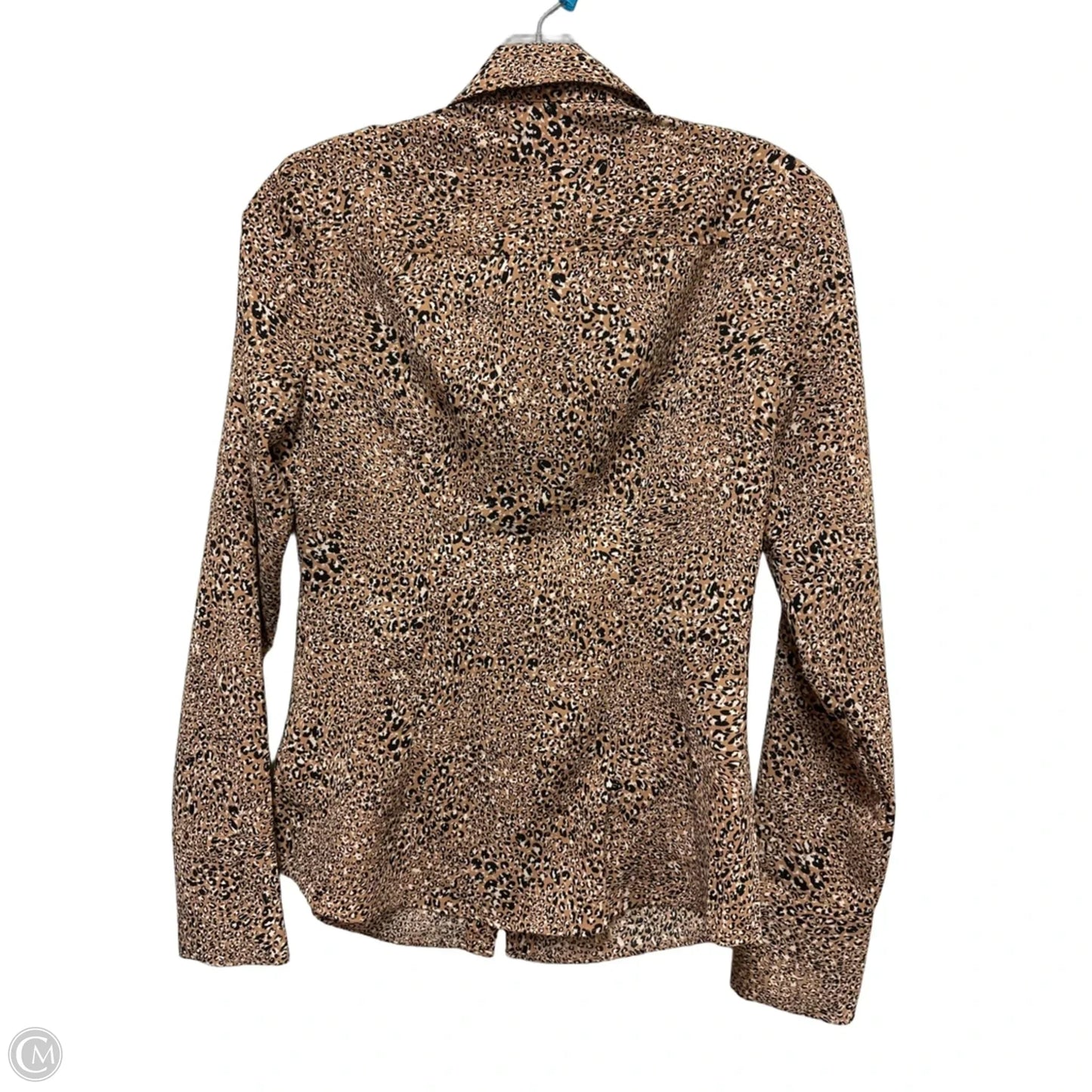 Blouse Long Sleeve By Express In Animal Print, Size: Xs