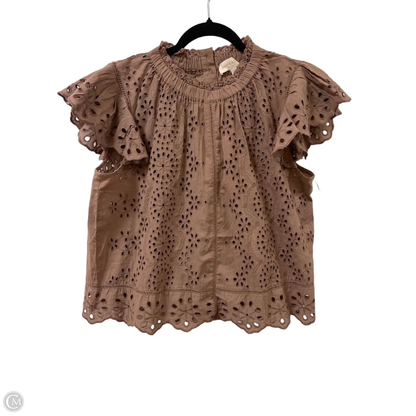 Top Short Sleeve By Clothes Mentor In Brown, Size: M