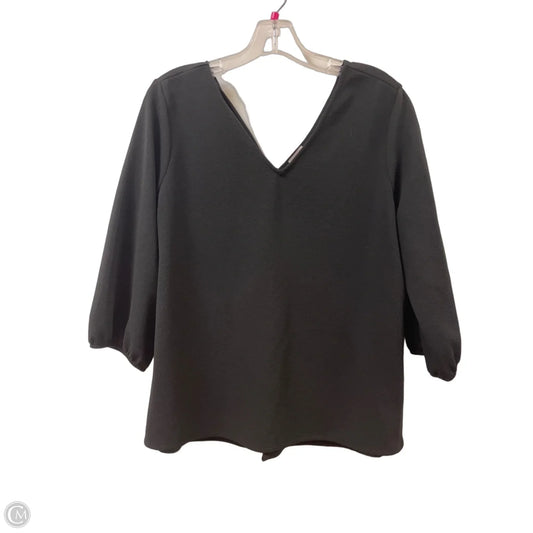 Top Long Sleeve By Chicos In Black, Size: L