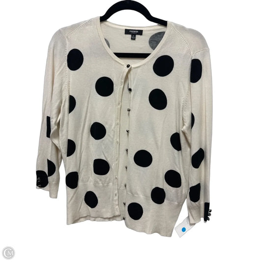 Sweater Cardigan By Premise In Polkadot Pattern, Size: Xl
