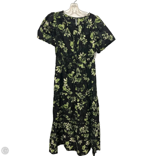 Dress Casual Maxi By Anthropologie In Black & Green, Size: M