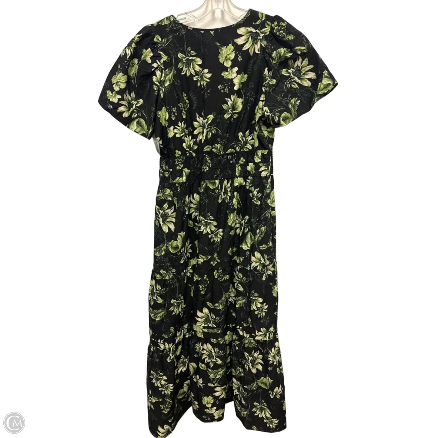 Dress Casual Maxi By Anthropologie In Black & Green, Size: M