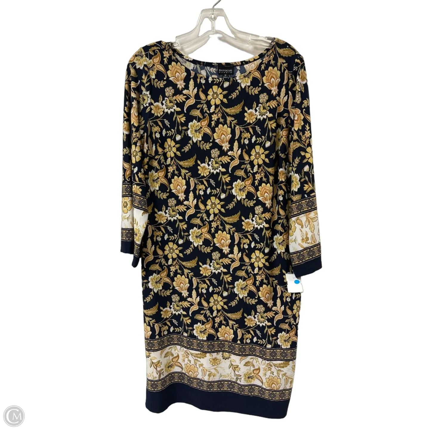 Dress Casual Midi By Enfocus In Navy, Size: L