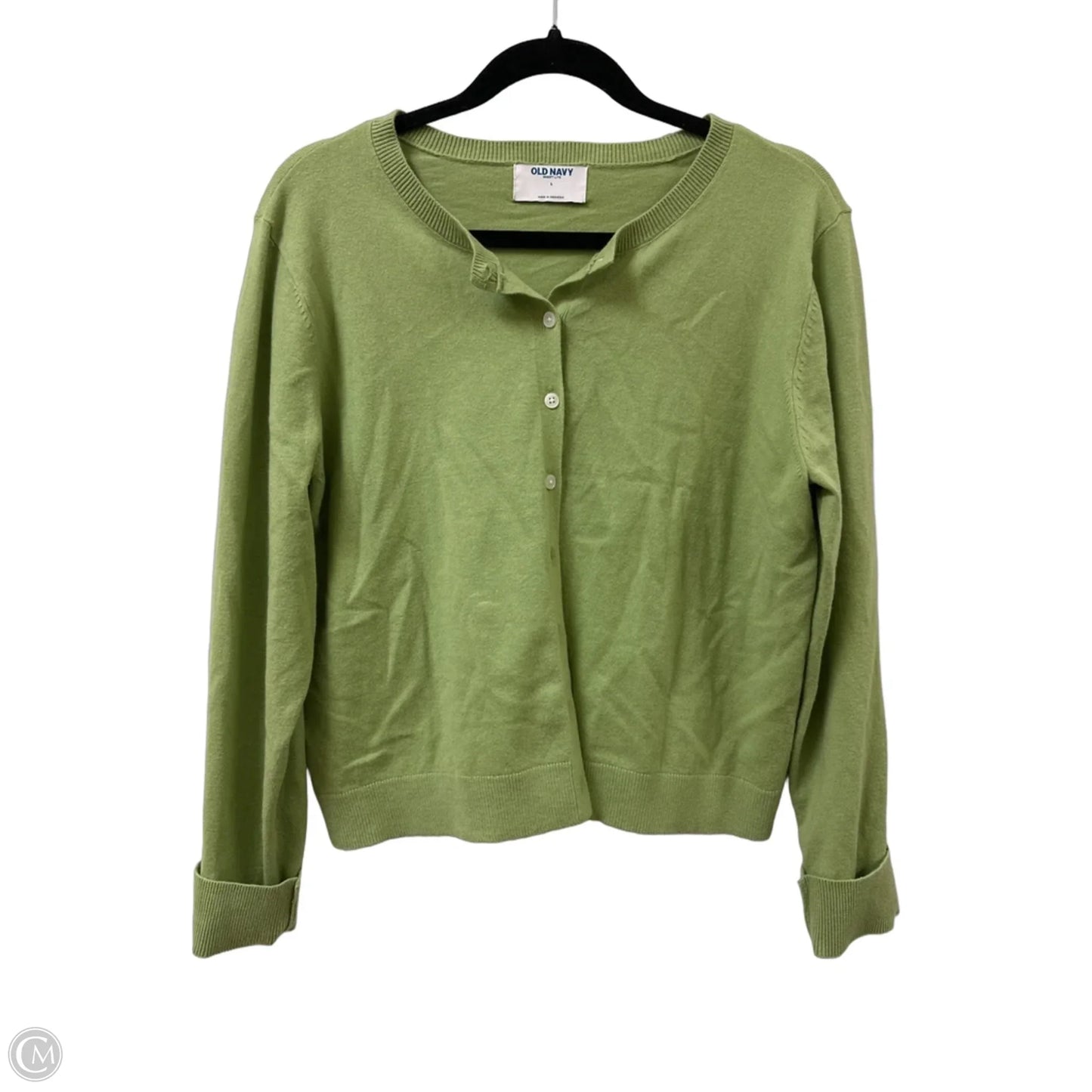 Sweater Cardigan By Old Navy In Green, Size: L
