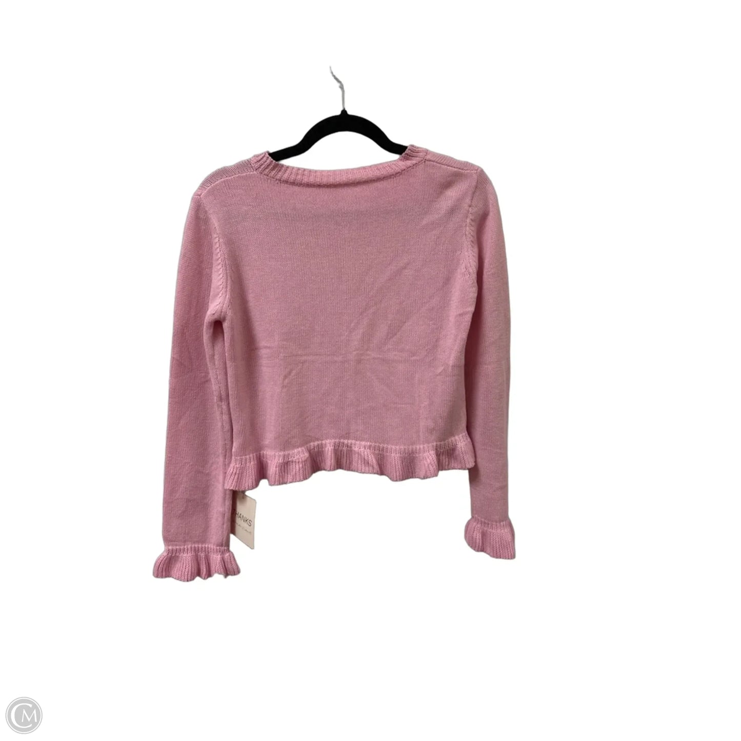 Sweater Cardigan By Clothes Mentor In Pink, Size: S