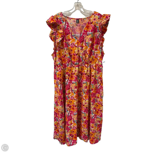 Dress Casual Maxi By Shein In Floral Print, Size: 2x