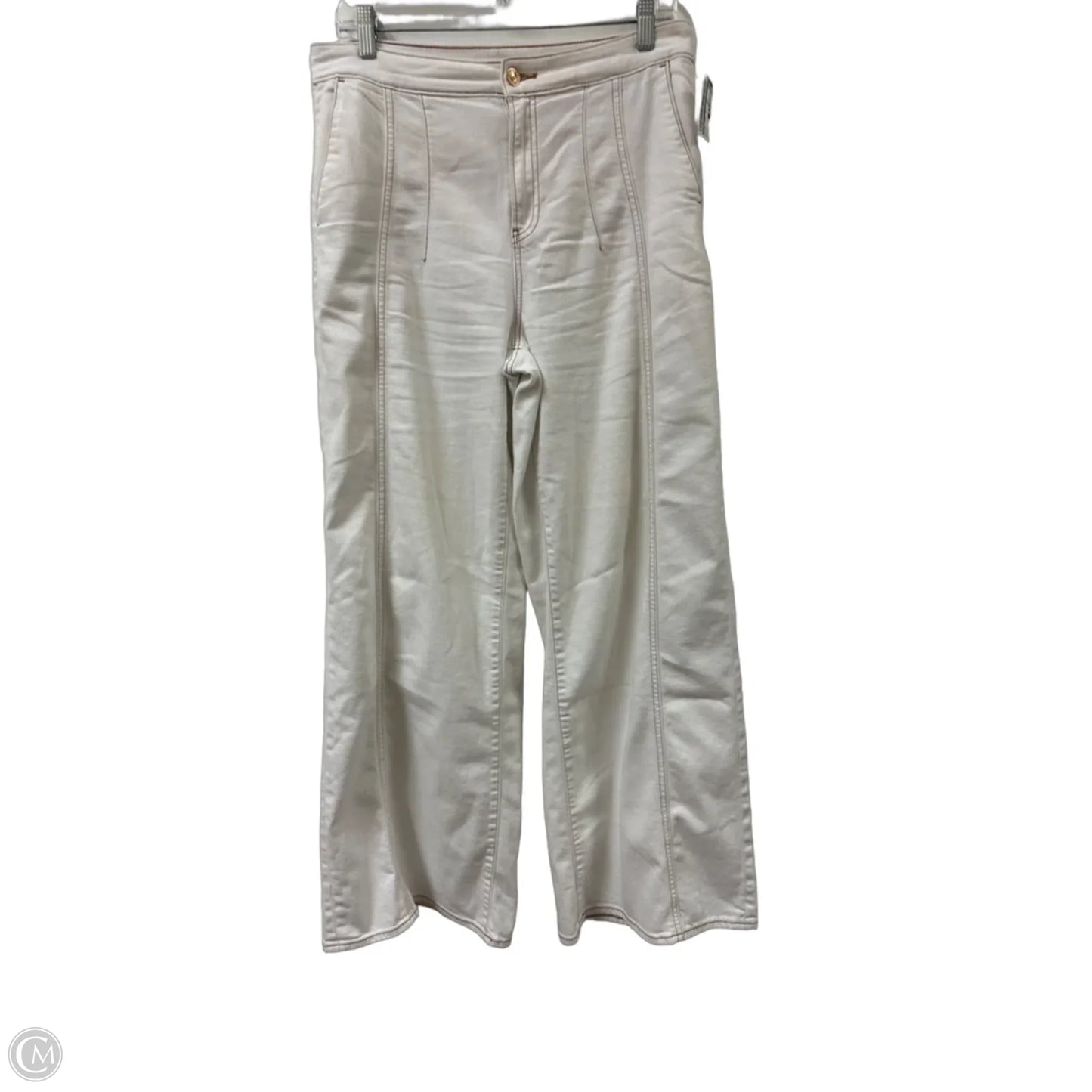 Jeans Wide Leg By Chicos In White, Size: 8