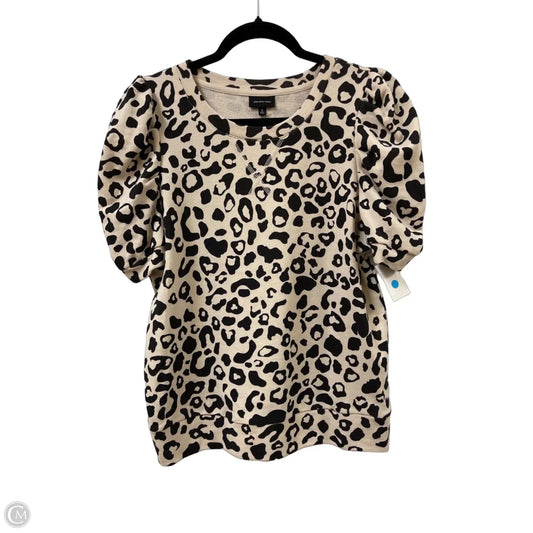 Sweater Short Sleeve By Who What Wear In Animal Print, Size: S