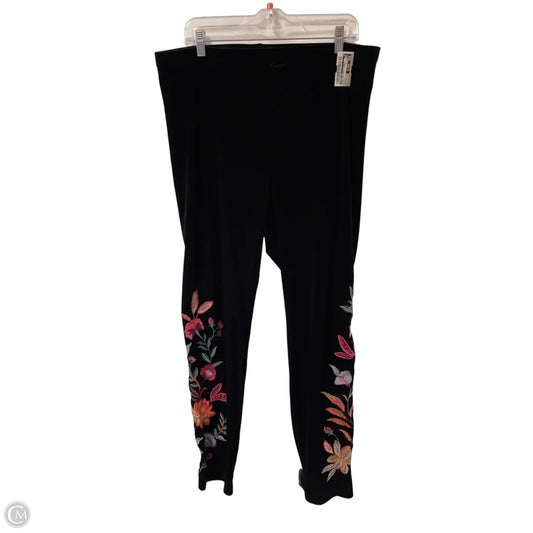 Pants Designer By Johnny Was In Black, Size: 18