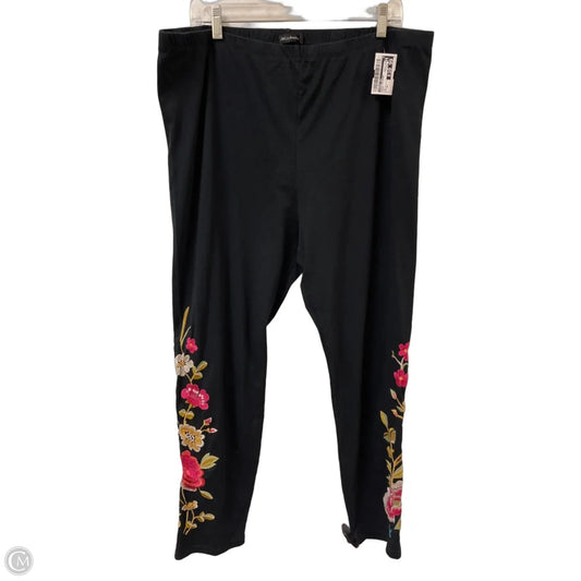 Pants Designer By Johnny Was In Black, Size: 18