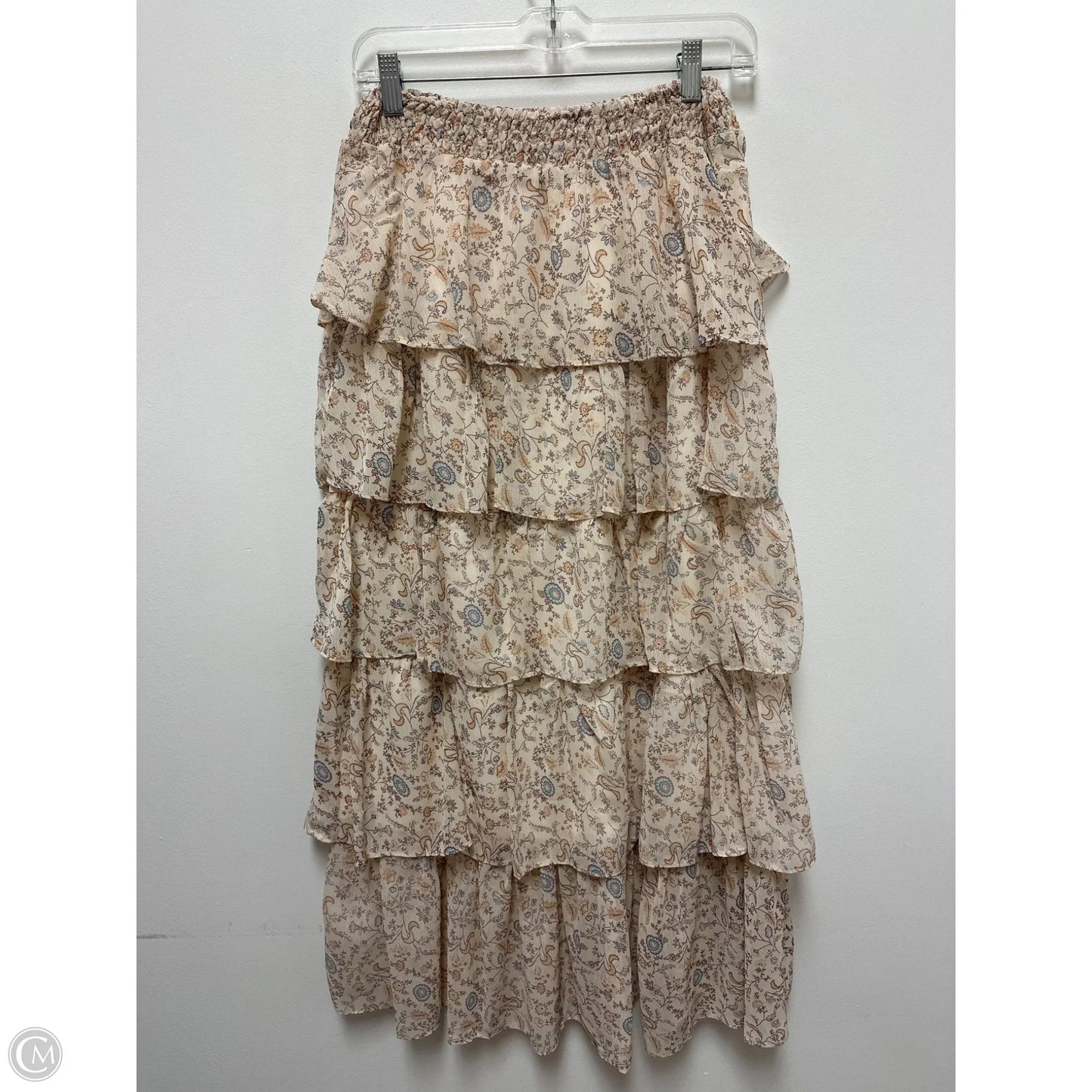 Skirt Maxi By Illa Illa In Cream, Size: 10
