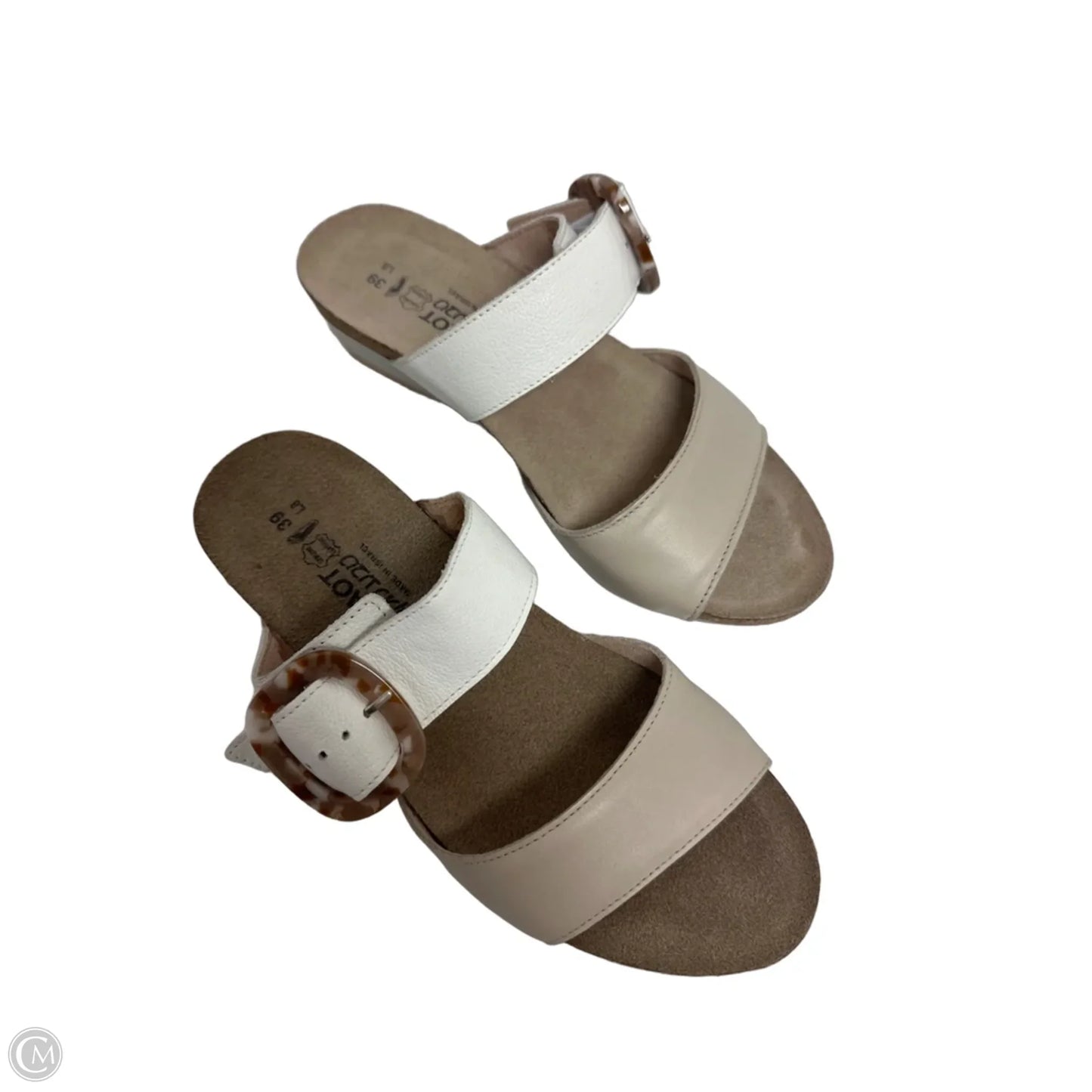 Sandals Heels Wedge By Naot In Cream, Size: 8