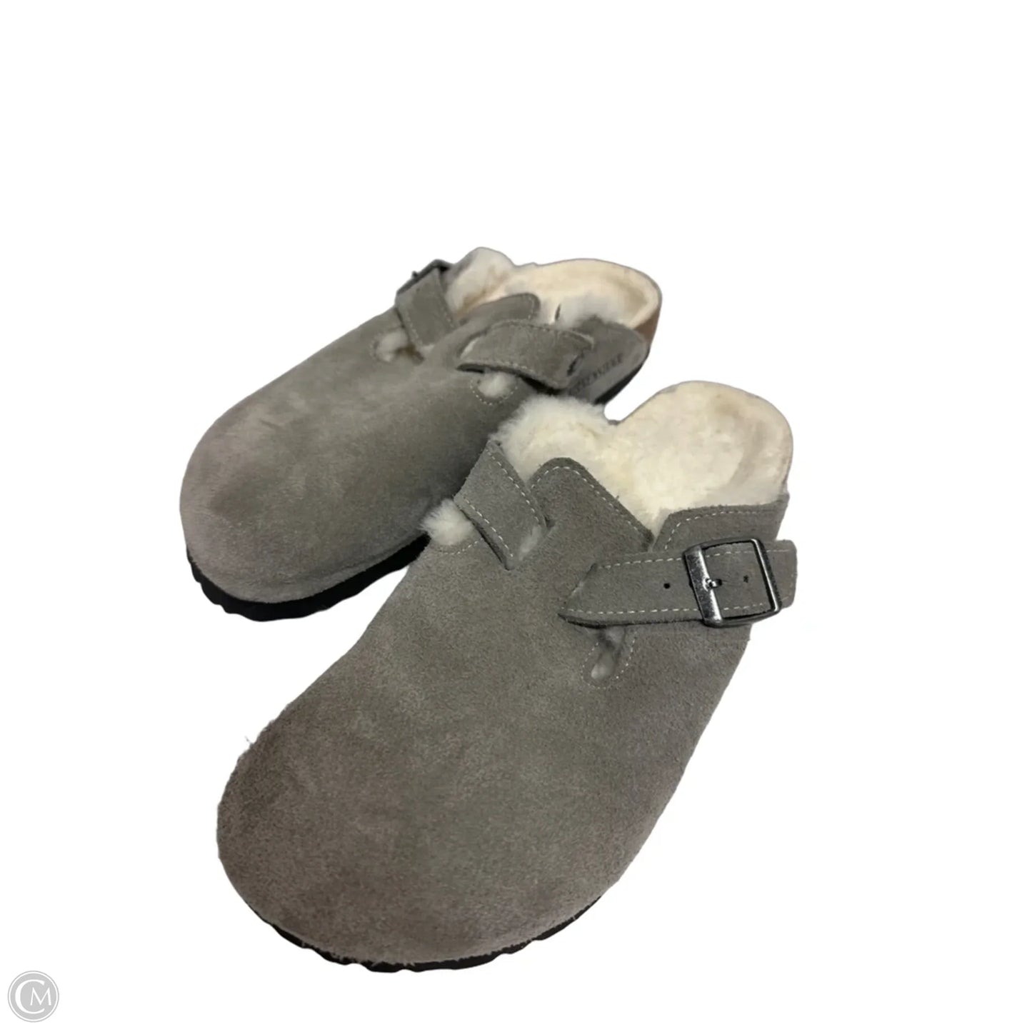 Shoes Flats By Birkenstock In Grey, Size: 8