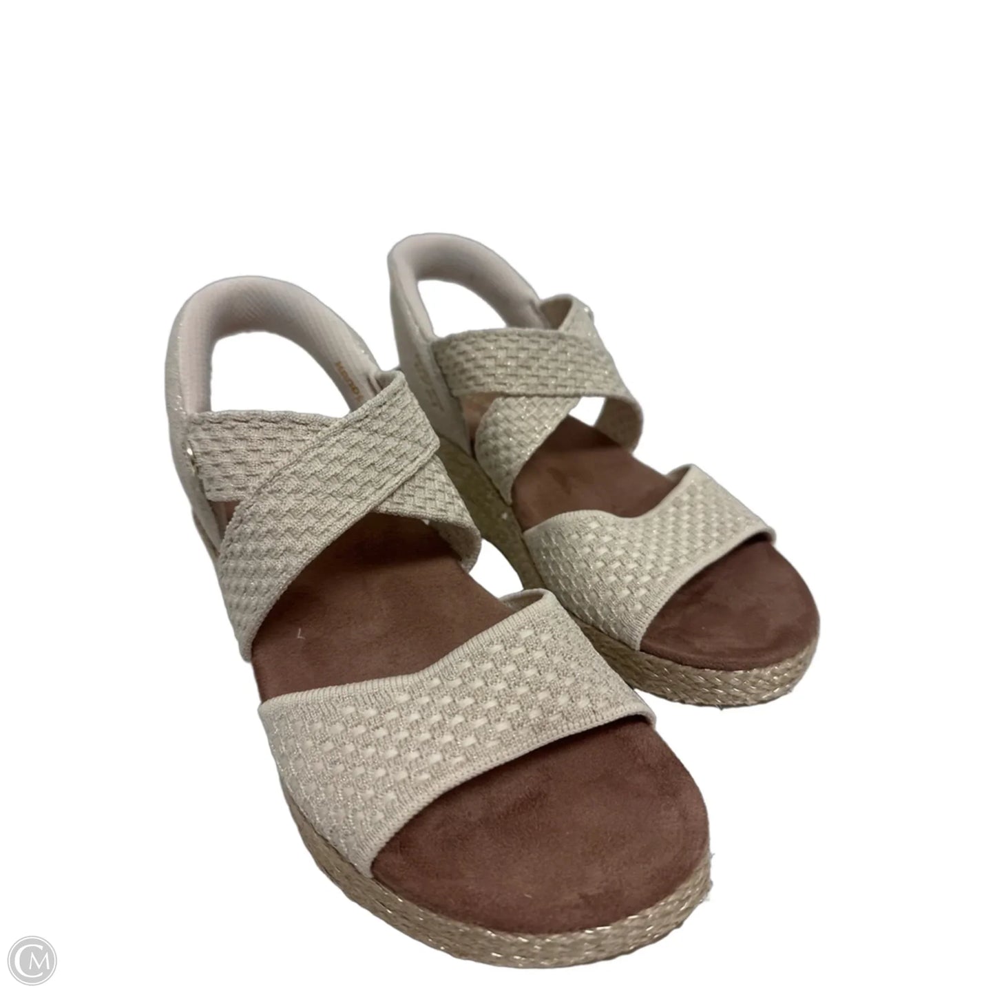Sandals Heels Wedge By Skechers In Cream, Size: 8