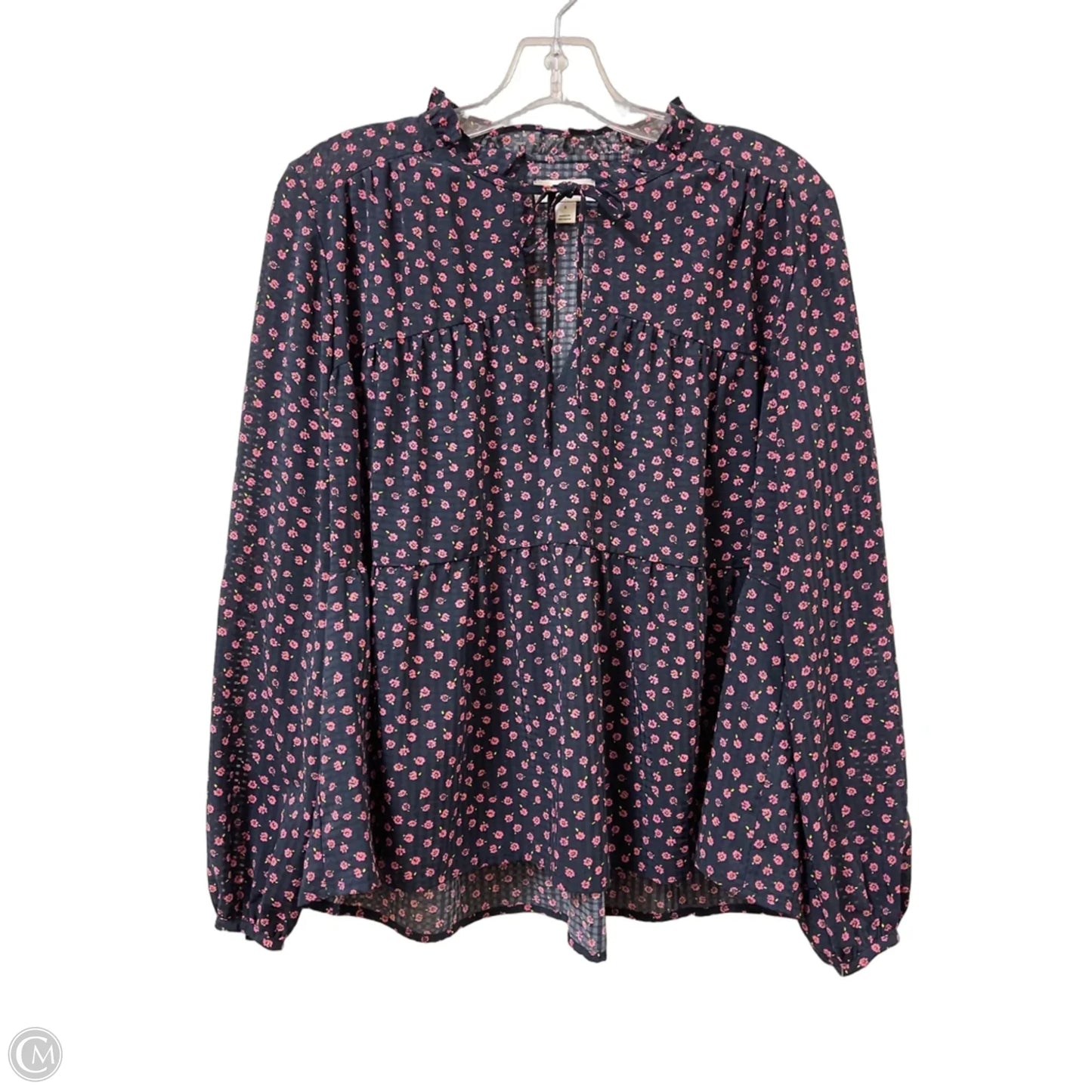 Top Long Sleeve By On 34th In Navy, Size: S