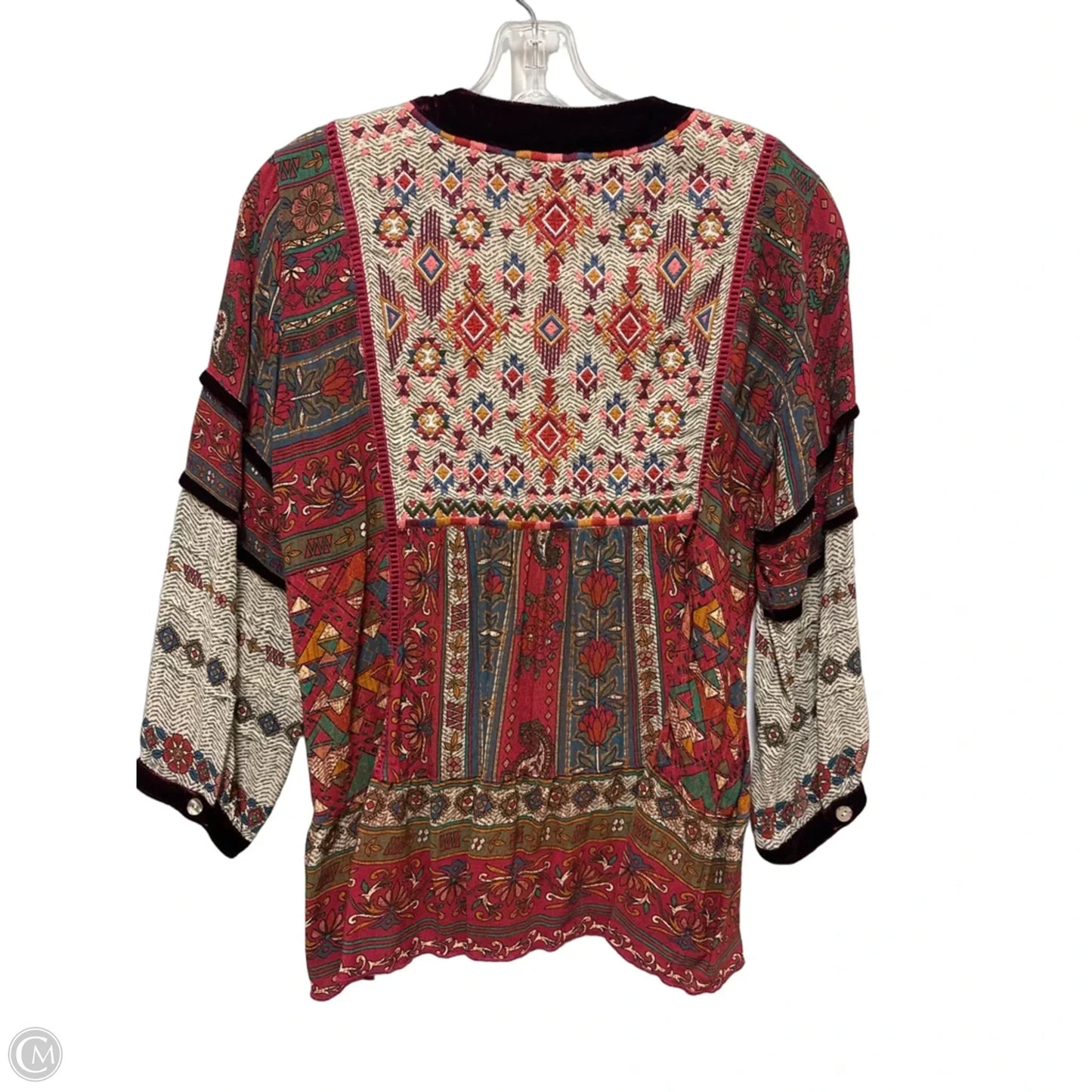 Top Long Sleeve By John Mark In Red, Size: Xs