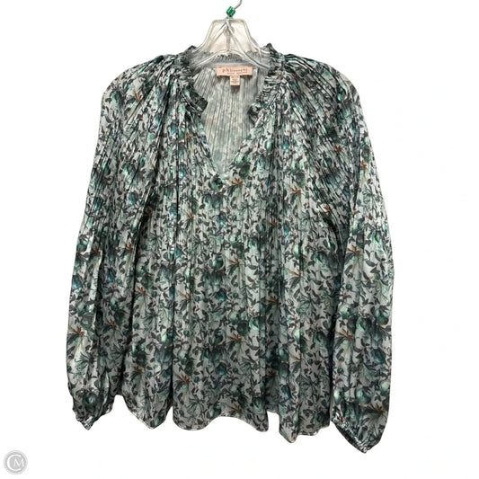 Top Long Sleeve By Philosophy In Green, Size: Mp