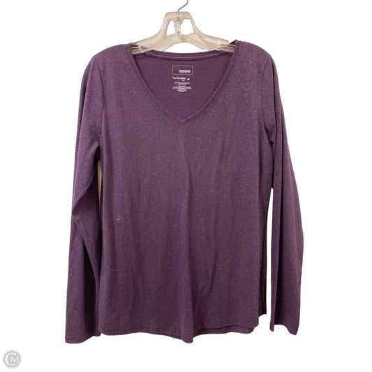 Top Long Sleeve By Sonoma In Purple, Size: M