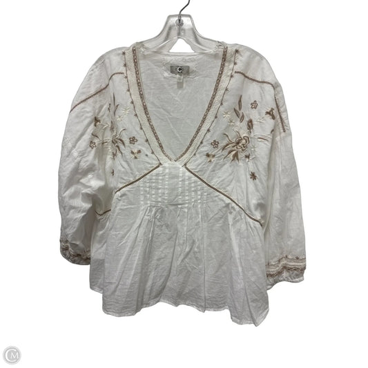 Top Long Sleeve By Cupio In White, Size: Xl