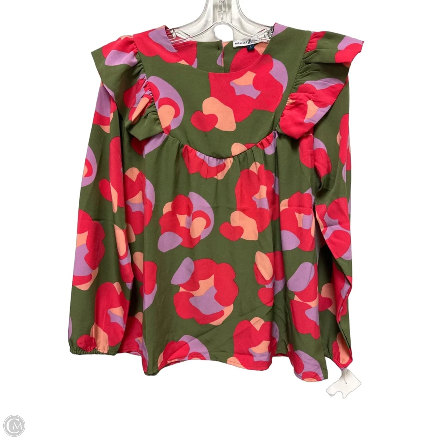 Top Long Sleeve By Michelle Mcdowell In Green, Size: S
